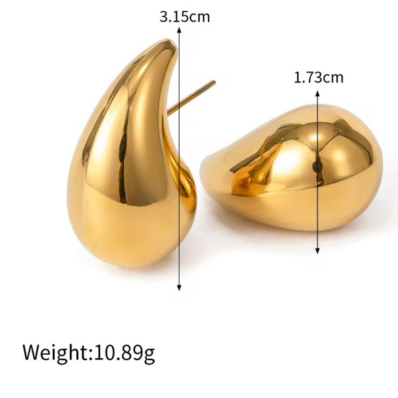 ◾️18K Gold Plated Waterdrop Earrings - Picture 11 of 11